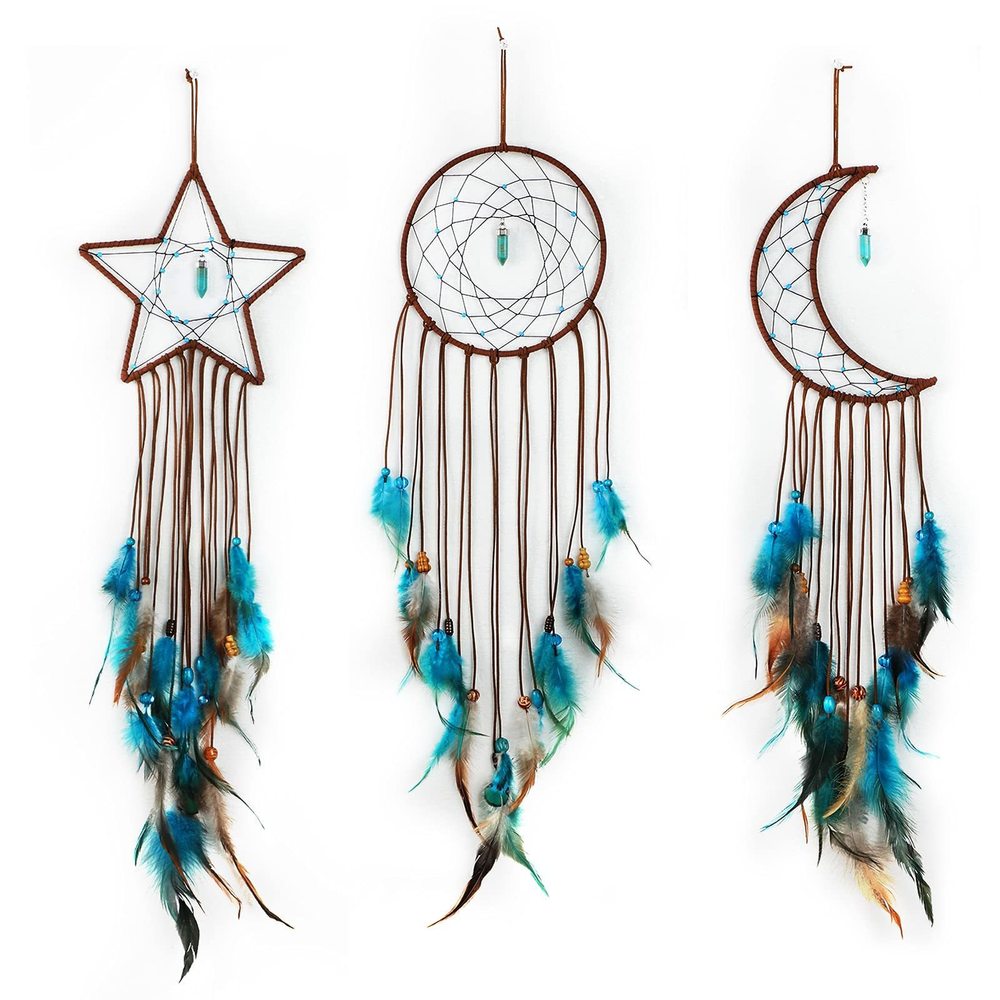 3 Pcs Dream Catcher Moon Sun Star Design Handmade Traditional Design Craft🦄